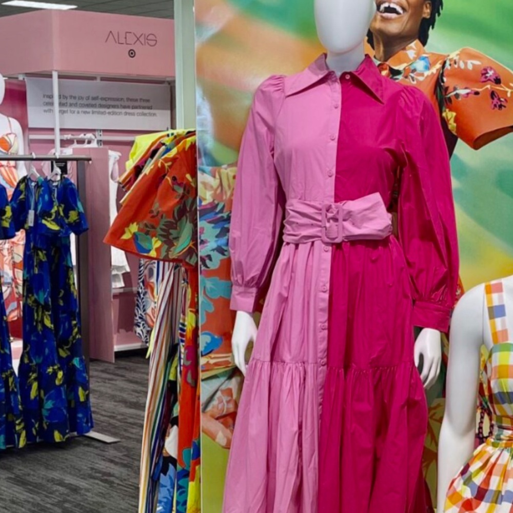Christopher John Rogers for Target Pink Colorblock dress size 16